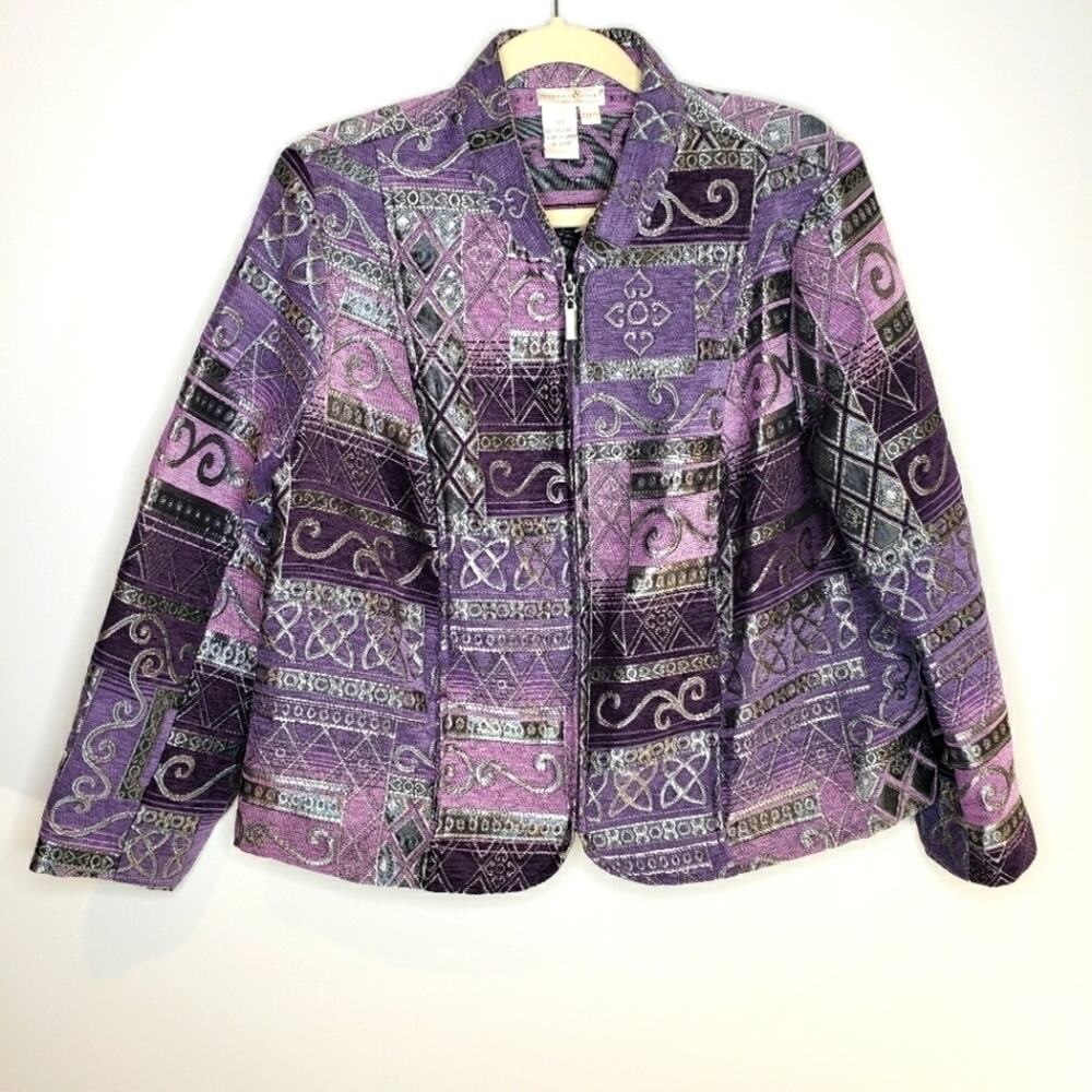Preswick & Moore Women Petite Zip Up Jacket 1X Petite